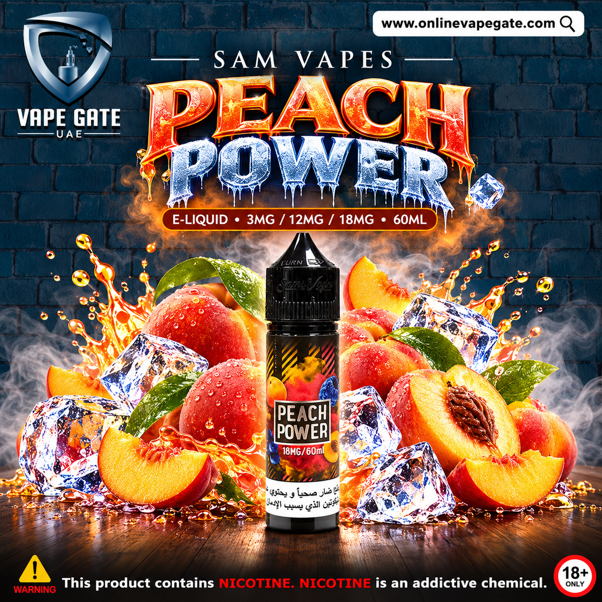 Peach Power E-Liquid - Sam Vapes