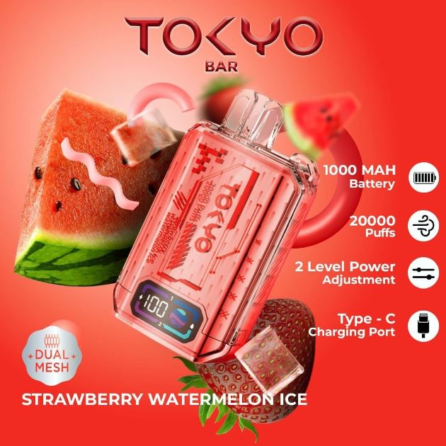 Tokyo Bar Rechargeable Disposable Vape (20,000 Puffs) VAPE ONLINE AJMAN KSA
