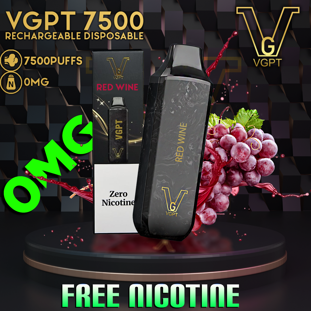 VGPT Zero Nicotine Disposable Vape (7500 Puffs) Best Nicotine Free Vape