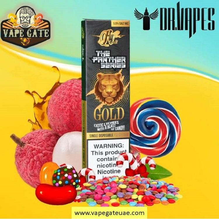 Fly Pods gold disposable Dr vapes Abu Dhabi