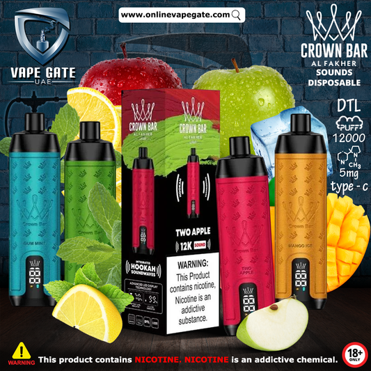 Al Fakher - Crown Bar Sounds Disposable Vape (12,000 Puffs) vape offer ajman