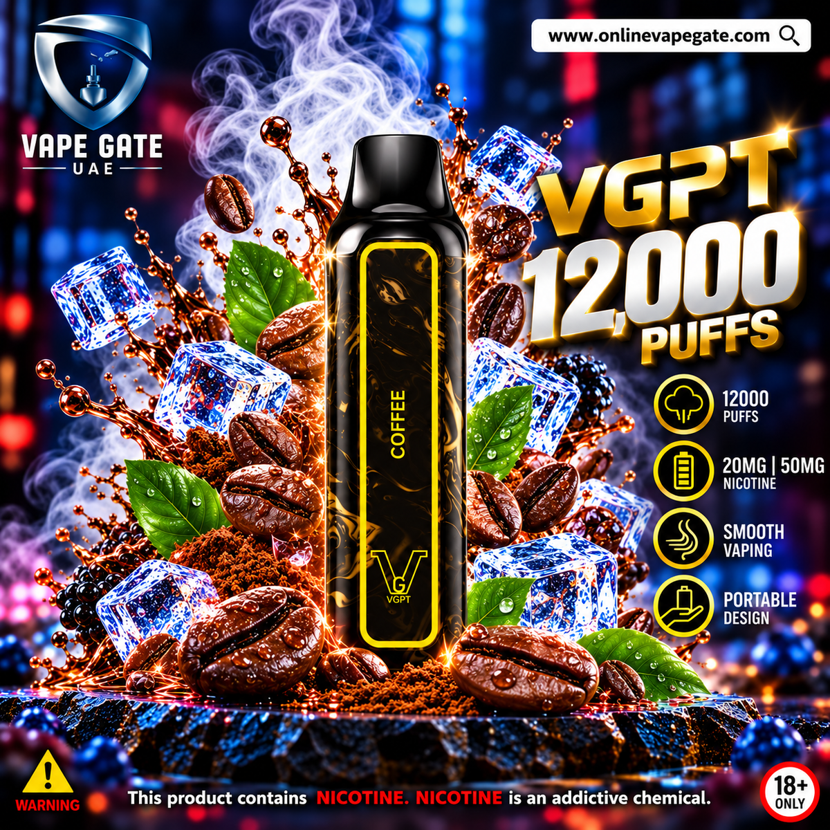 Coffee VGPT 12000 -  Vape Delivery Abu Dhabi