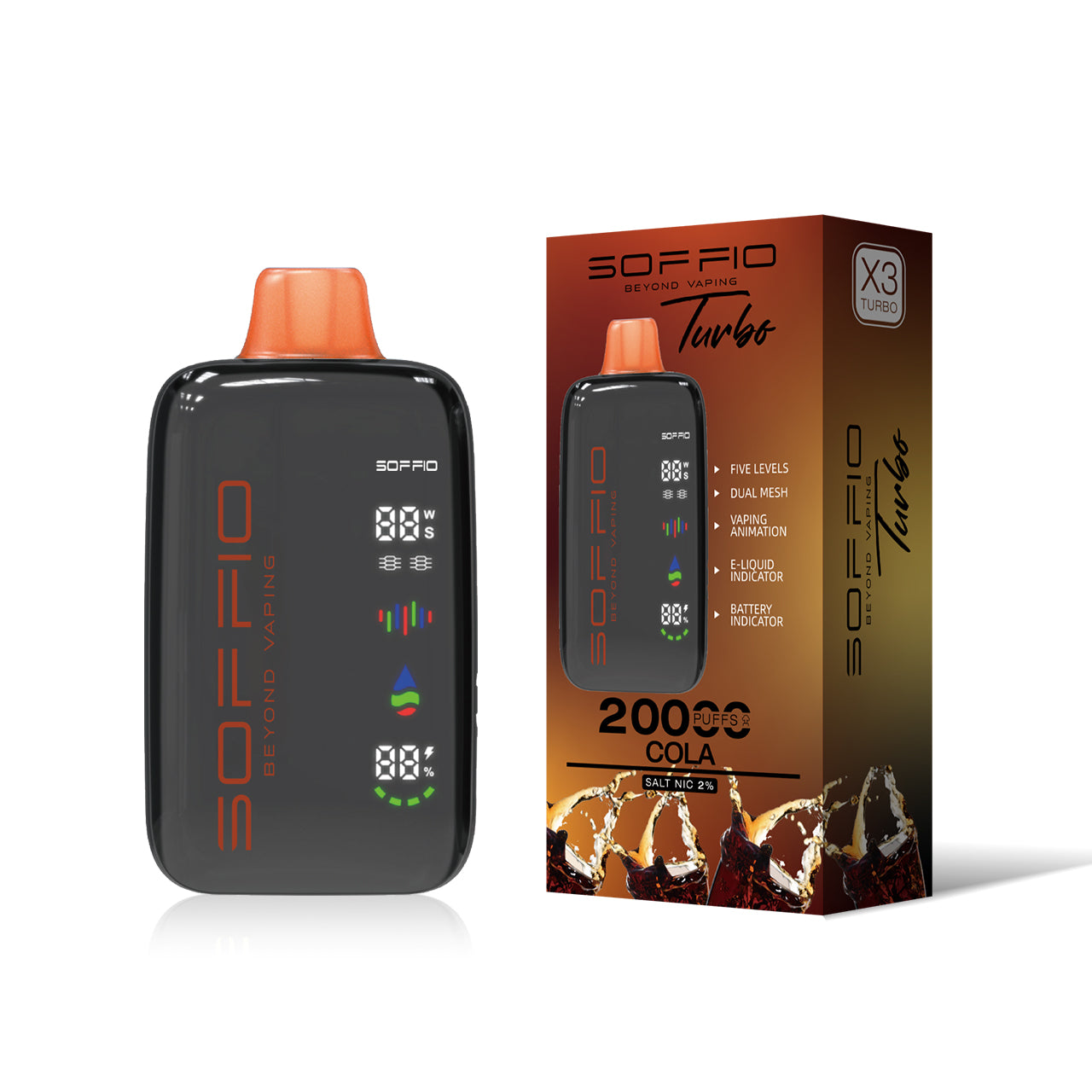 Soffio Turbo Disposable Vape (20,000 Puffs) Vape Same Day Delivery Dubai