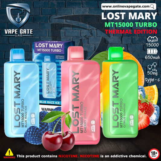 Lost Mary MT15000 Turbo Disposable Vape Best Vape Online in Ruwais 2025