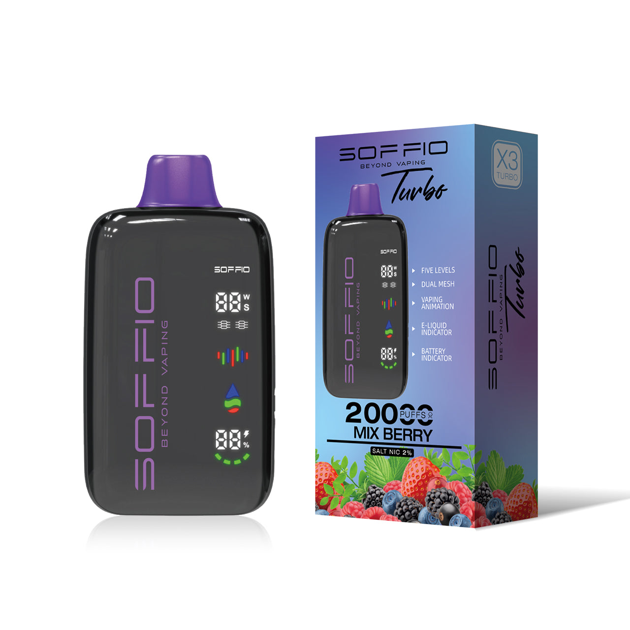 Soffio Turbo Disposable Vape (20,000 Puffs) Vape Online  Delivery Fujairah