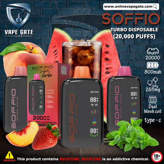 Soffio Turbo Disposable Vape (20,000 Puffs) Vape Dubai Dutyfree 2025