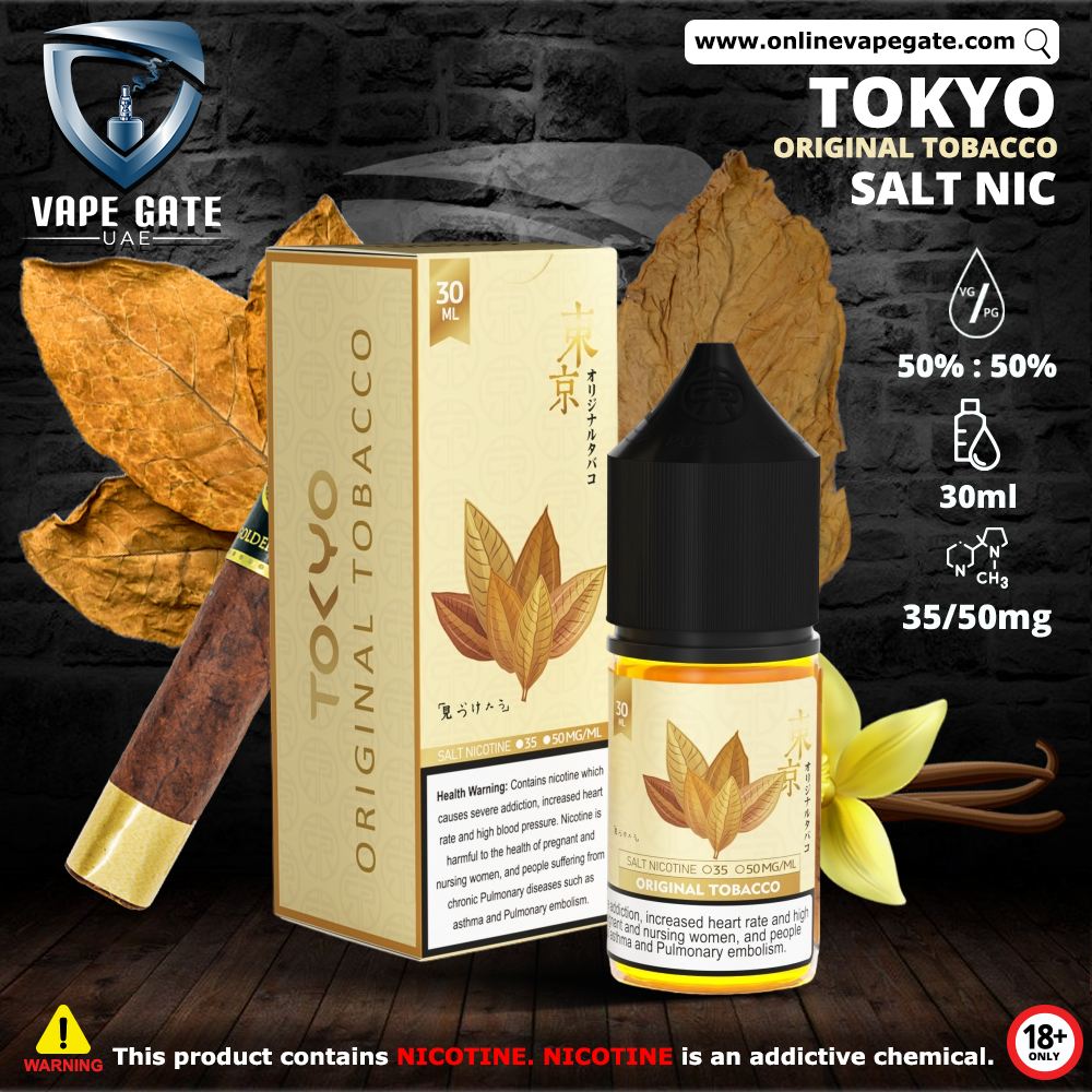 Tokyo Original Tobacco Saltnic 30ml vape offer online ruwais al ain