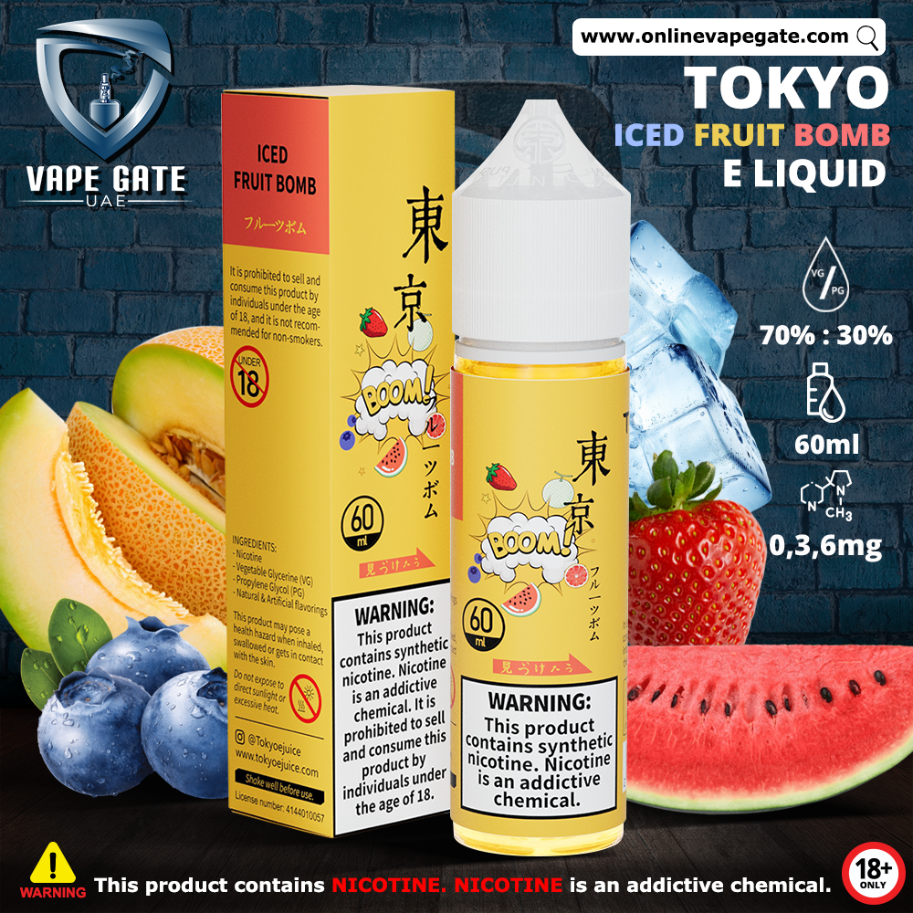 Tokyo Iced Fruit Bomb E Liquid vape online dubai same day delivery