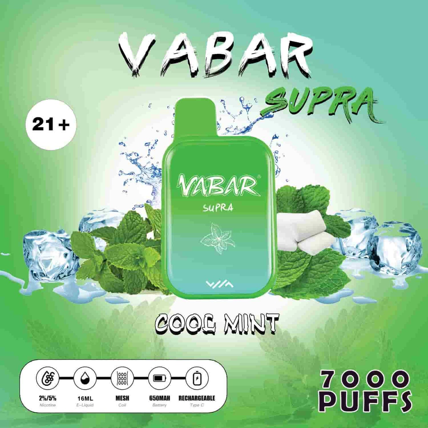 Vabar Supra Disposable Vape Device (7000 Puffs) ABU DHABI DUBAI AL AIN SHARJAH FUJAIRAH KSA