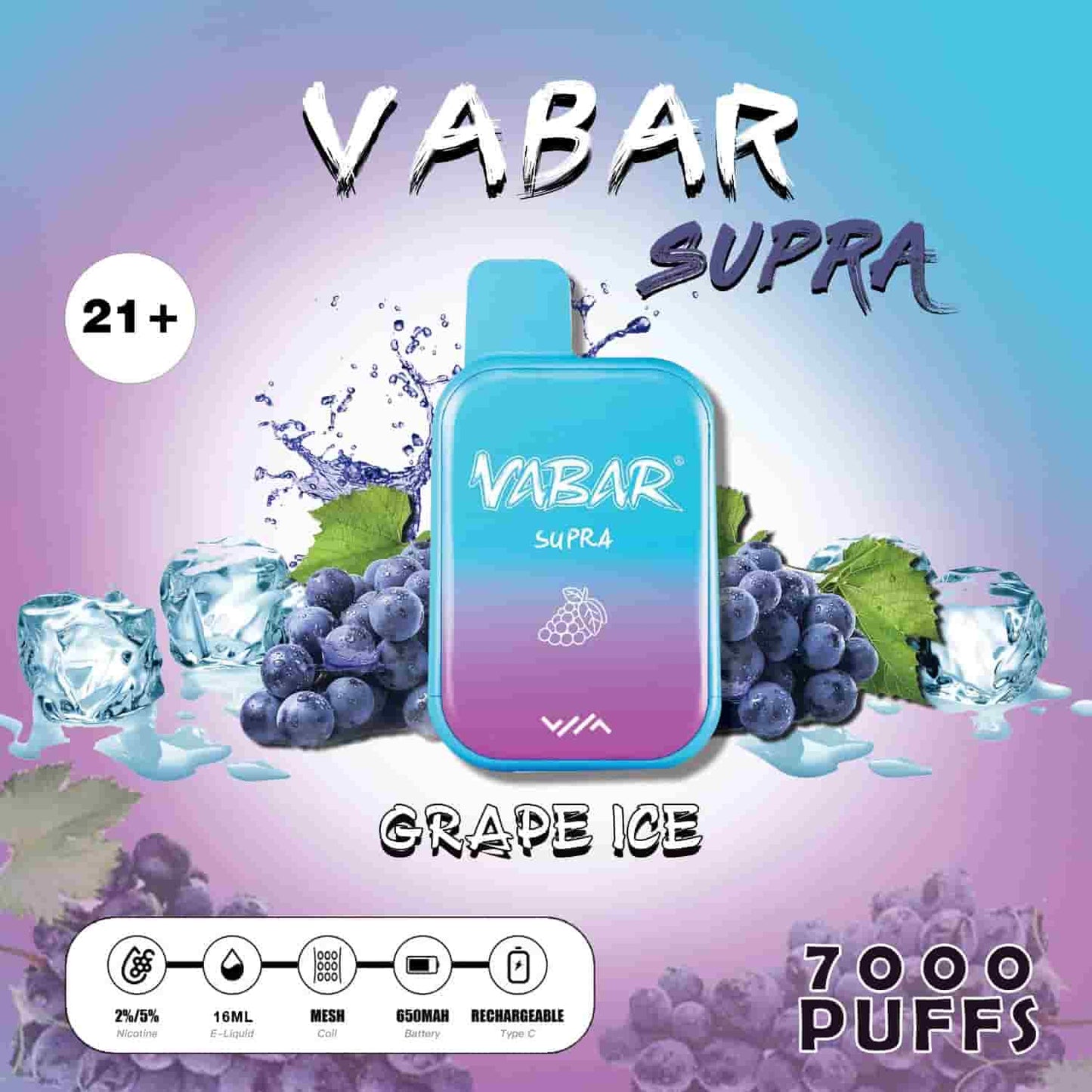 Vabar Supra Disposable Vape Device (7000 Puffs) ABU DHABI DUBAI AL AIN SHARJAH FUJAIRAH KSA