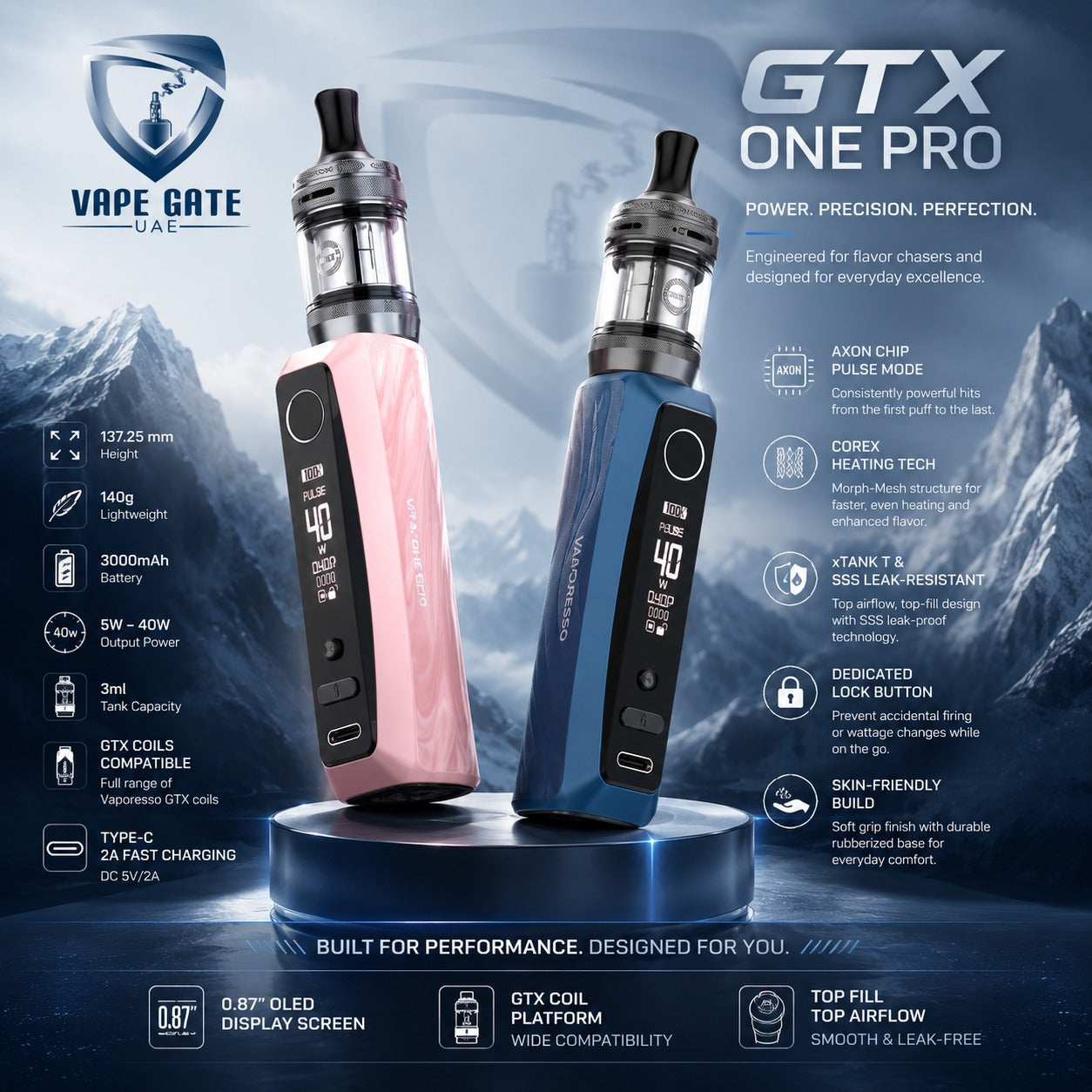 Vaporesso GTX One Pro Kit (3000mAh) Best Vape Kit Dubai