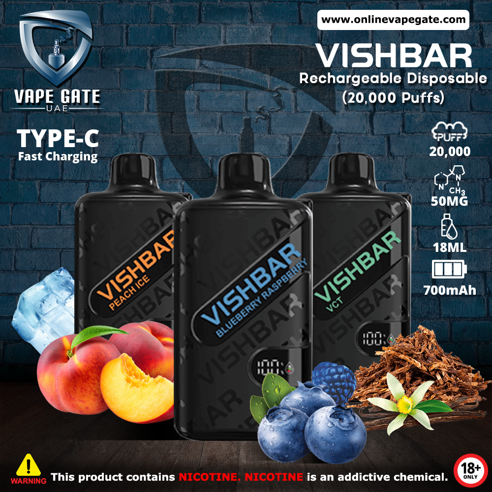 Vishbar Weekly Rechargeable Disposable Vape (20,000 Puffs) Vape Offer Ruwais