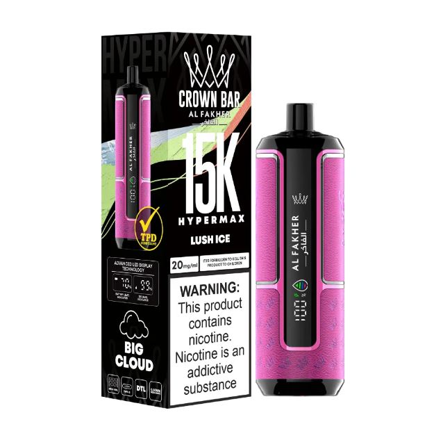 Al Fakher - Crown Bar Hypermax Disposable Vape (15,000 Puffs) SAME DAY DELIVERY DUBAI