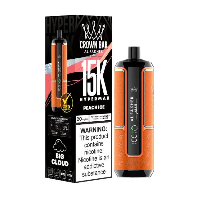 Al Fakher - Crown Bar Hypermax Disposable Vape (15,000 Puffs) VAPE DELIVERY SAMEDAY ABU DHABI