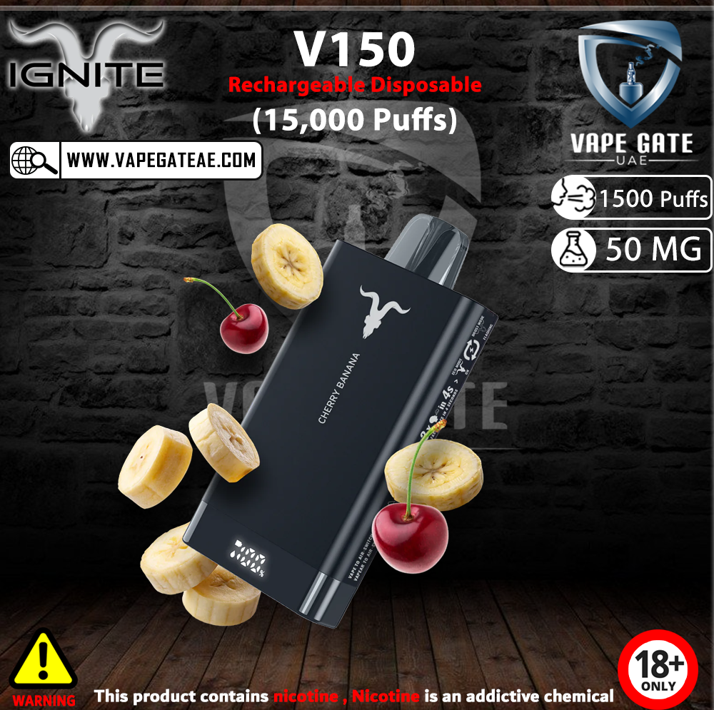 IGNITE - V150 Rechargeable Disposable Vape (15,000 Puffs) vape offer al ain