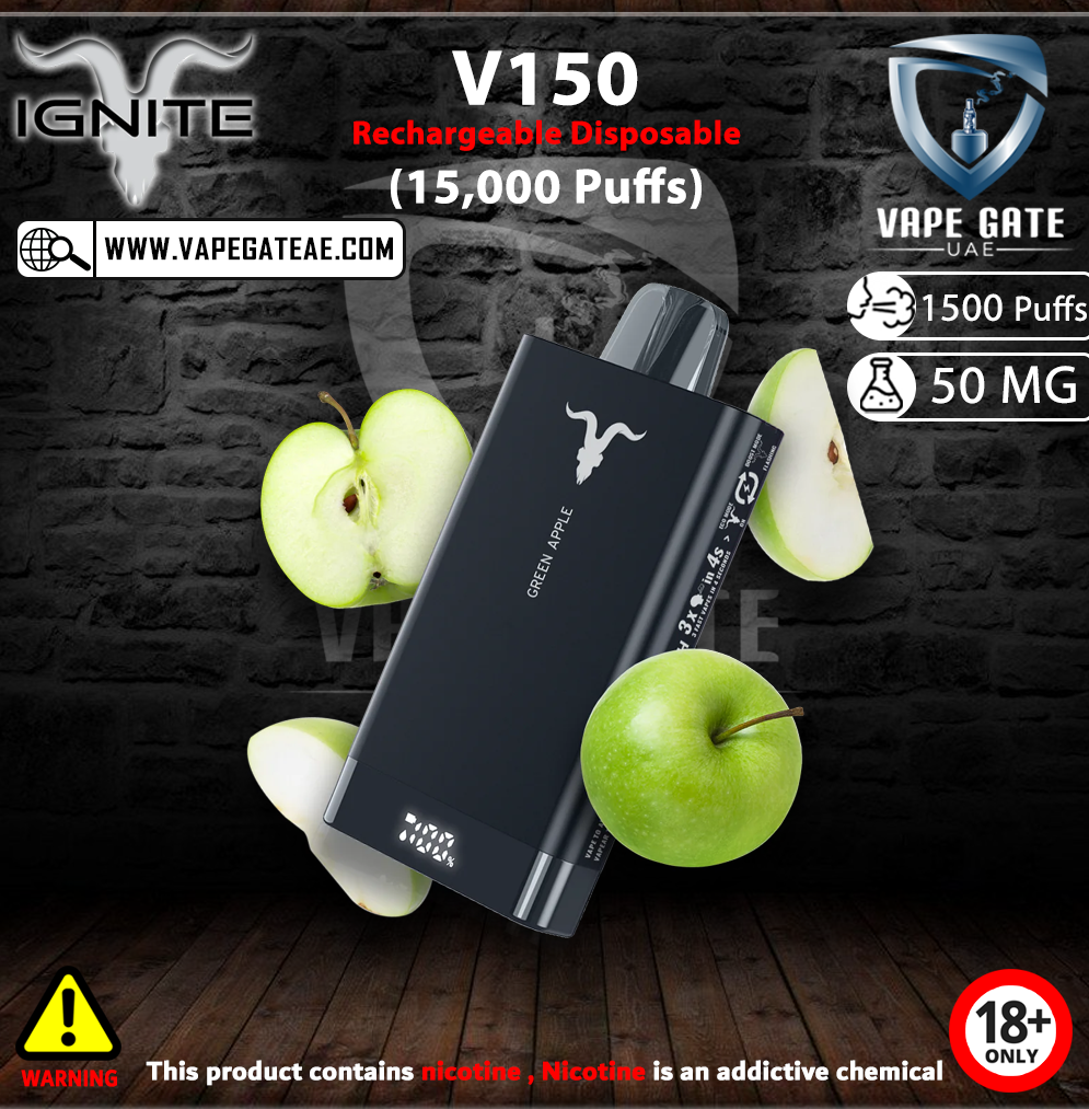 IGNITE - V150 Rechargeable Disposable Vape (15,000 Puffs) vape fujairah