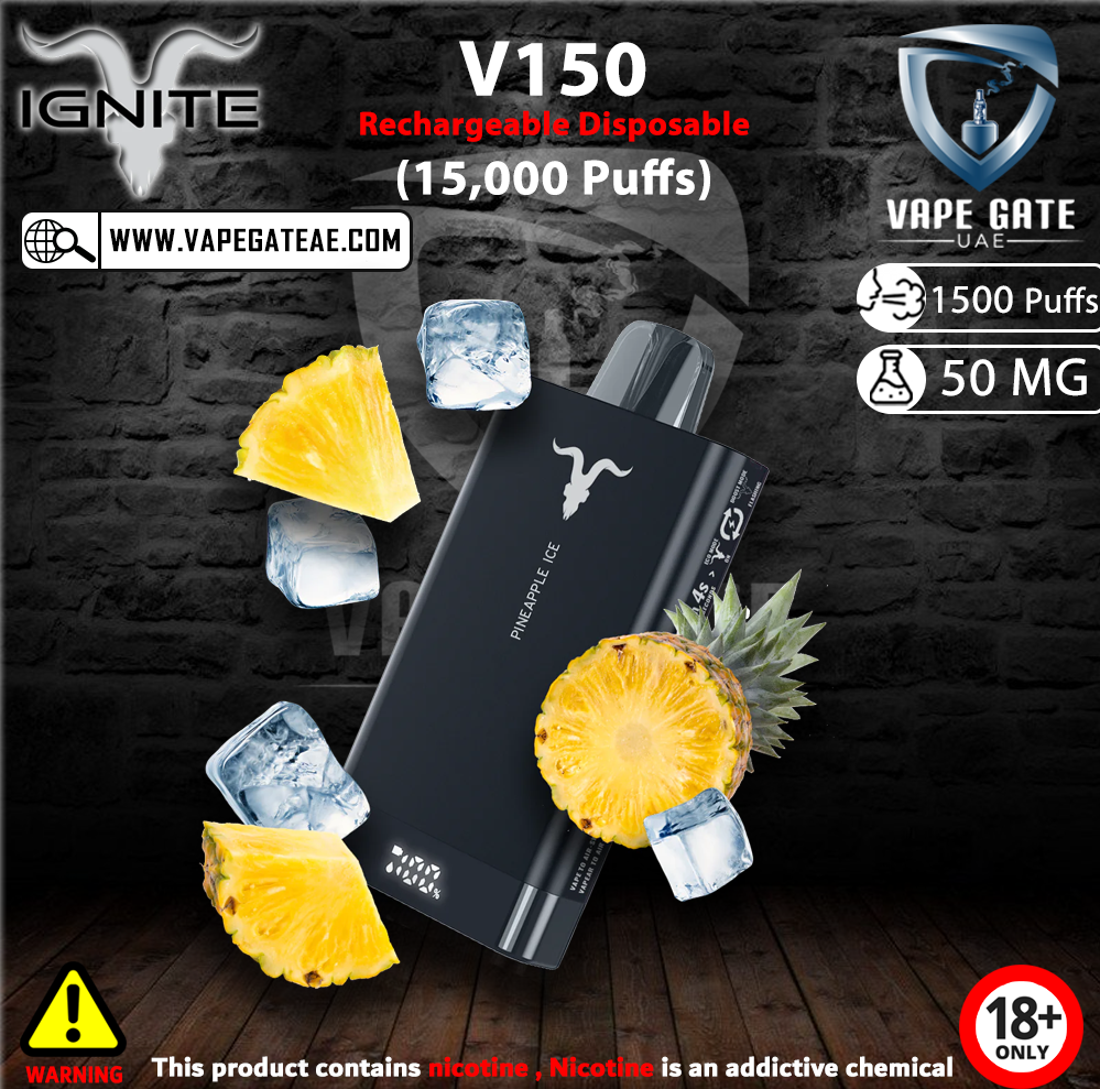 IGNITE - V150 Rechargeable Disposable Vape (15,000 Puffs) vape UAE KSA