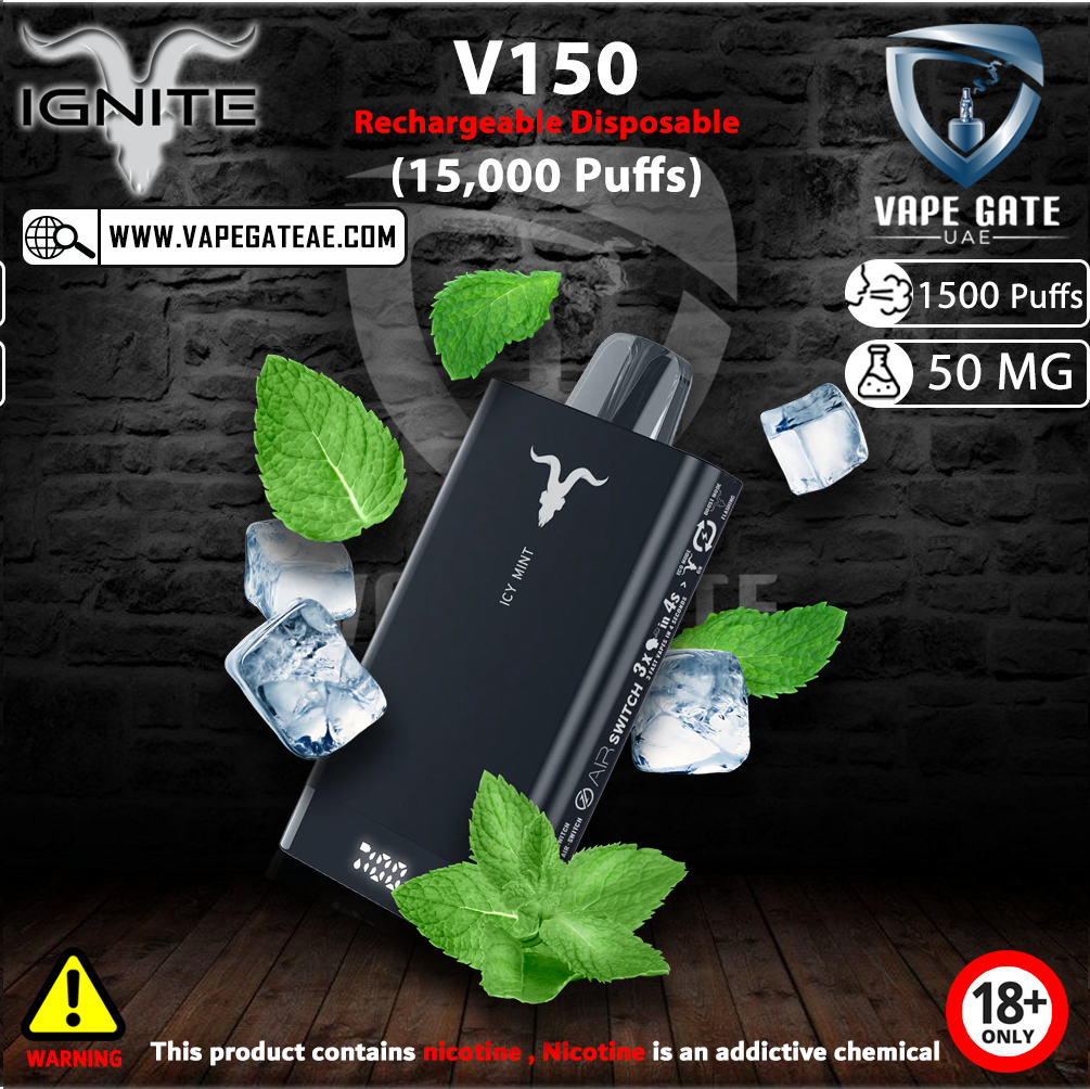 IGNITE - V150 Rechargeable Disposable Vape (15,000 Puffs) vape offer ruwais