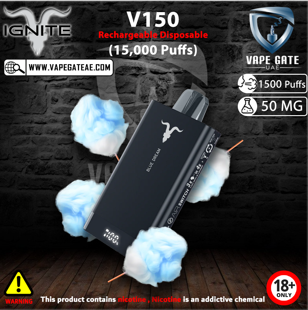 IGNITE - V150 Rechargeable Disposable Vape (15,000 Puffs) vape online ajman