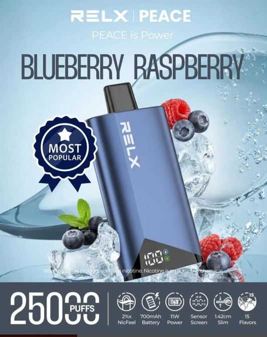 Relx Peace 25K Rechargeable Disposable Vape (25,000 Puffs) Best Vape Dubai