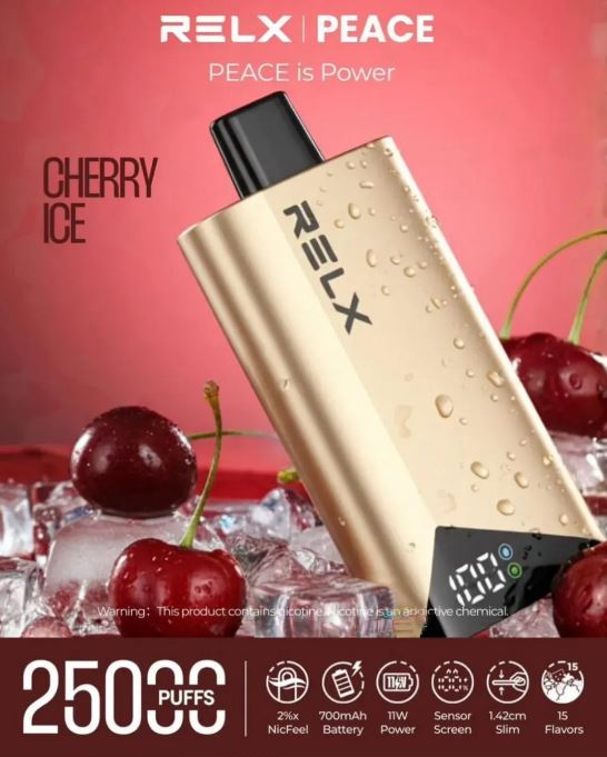 Relx Peace 25K Rechargeable Disposable Vape (25,000 Puffs) Vape Order Ajman