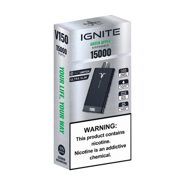 IGNITE - V150 Rechargeable Disposable Vape (15,000 Puffs) vape delivery dubai