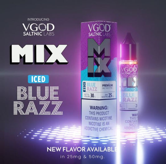 VGOD Iced Blue Razz Salt Nic - 30ml