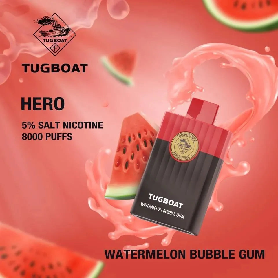 TUGBOAT - HERO Pod Kit Disposable Vape (8000 Puffs) ABU DHABI DUABI AL AIN RUWAIS SHARJAH KSA