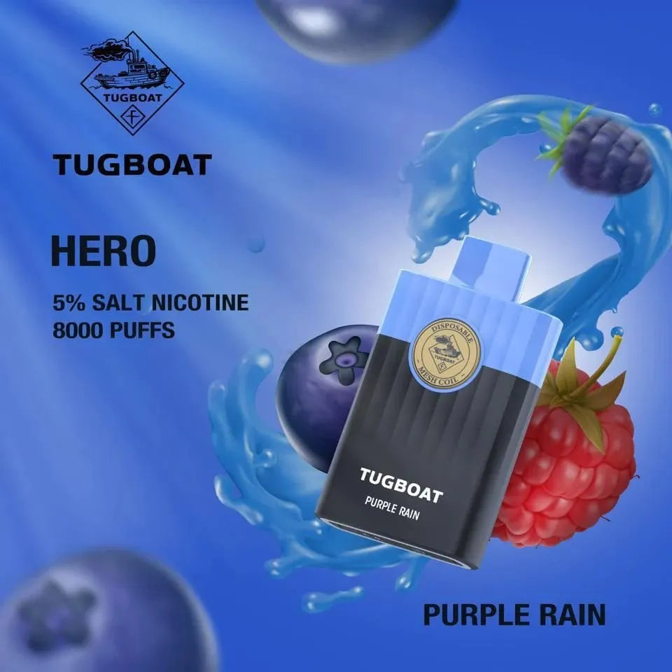 TUGBOAT - HERO Pod Kit Disposable Vape (8000 Puffs) ABU DHABI DUABI AL AIN RUWAIS SHARJAH KSA