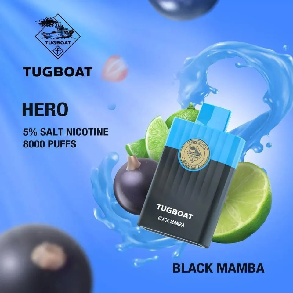 TUGBOAT - HERO Pod Kit Disposable Vape (8000 Puffs) ABU DHABI DUABI AL AIN RUWAIS SHARJAH KSA