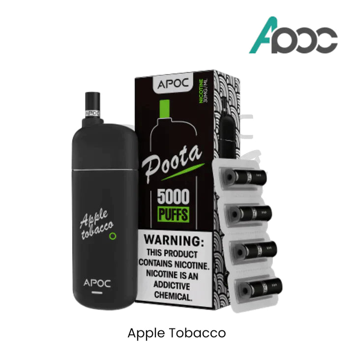 APOC - Poota 5000 Puffs Rechargeable Disposable Vape ABU DHABI DUABI AL AIN FUJAIRAH RUWAIS SHARJAH KSA KUWAIT