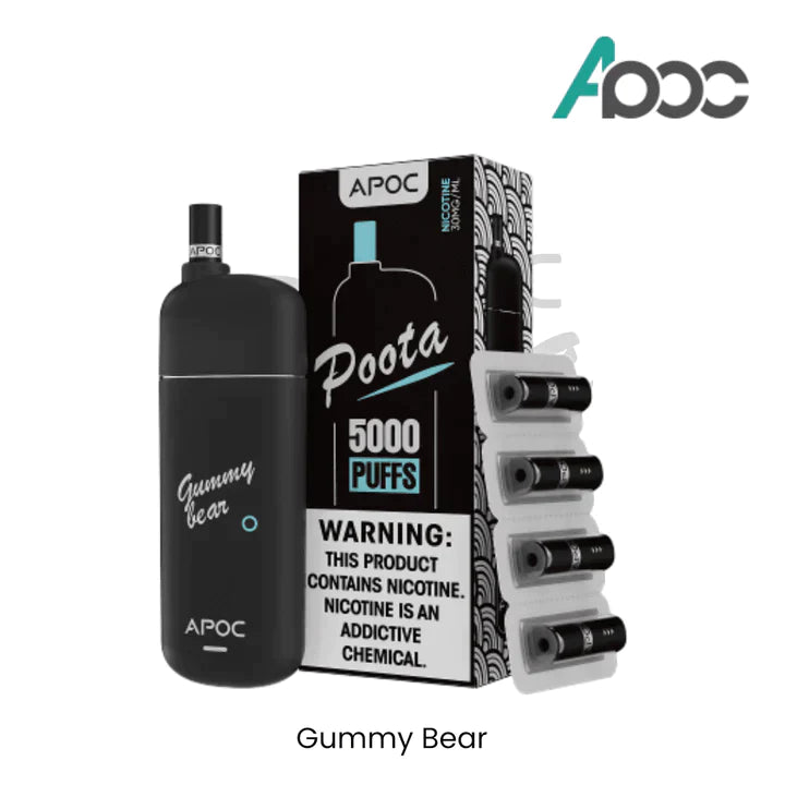 APOC - Poota 5000 Puffs Rechargeable Disposable Vape ABU DHABI DUABI AL AIN FUJAIRAH RUWAIS SHARJAH KSA KUWAIT