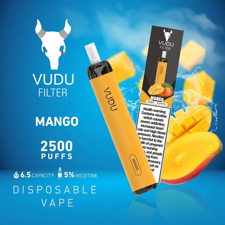 VUDU FILTER DISPOSABLE 2500 PUFFS (50MG) ABUDHABI DUBAI KSA