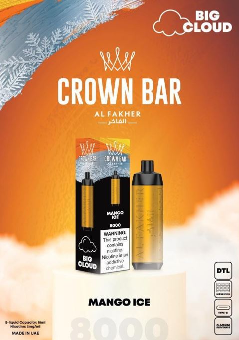 Al Fakher Crown Bar Disposable Vape 8,000 Puffs