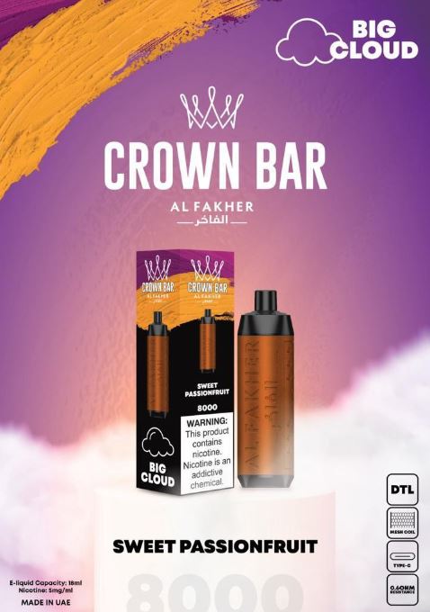 Al Fakher Crown Bar Disposable Vape 8,000 Puffs