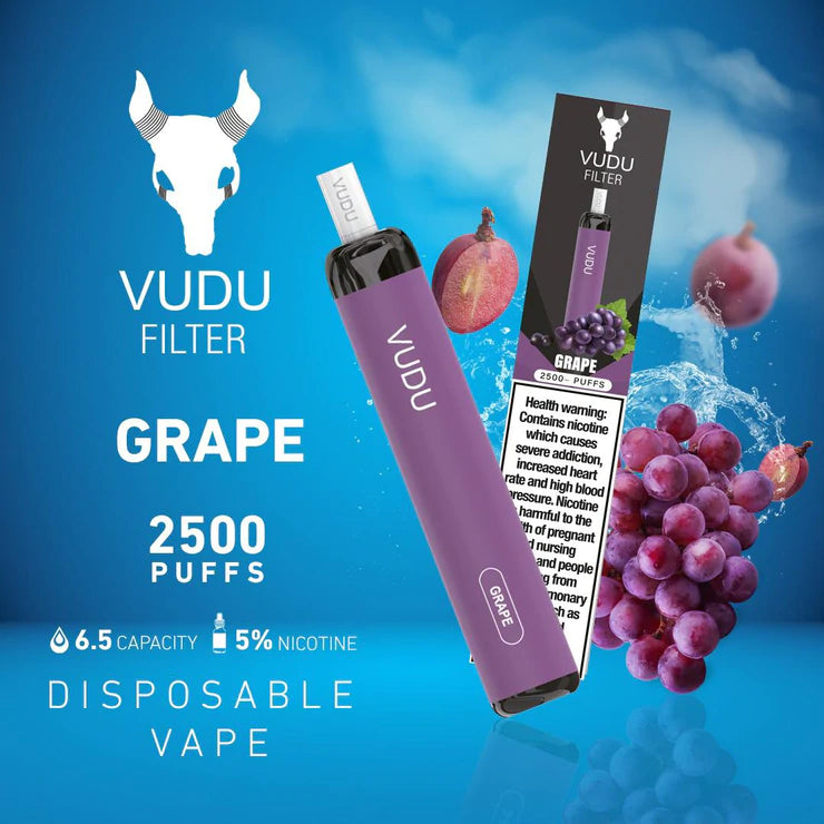 VUDU FILTER DISPOSABLE 2500 PUFFS (50MG) ABUDHABI DUBAI KSA