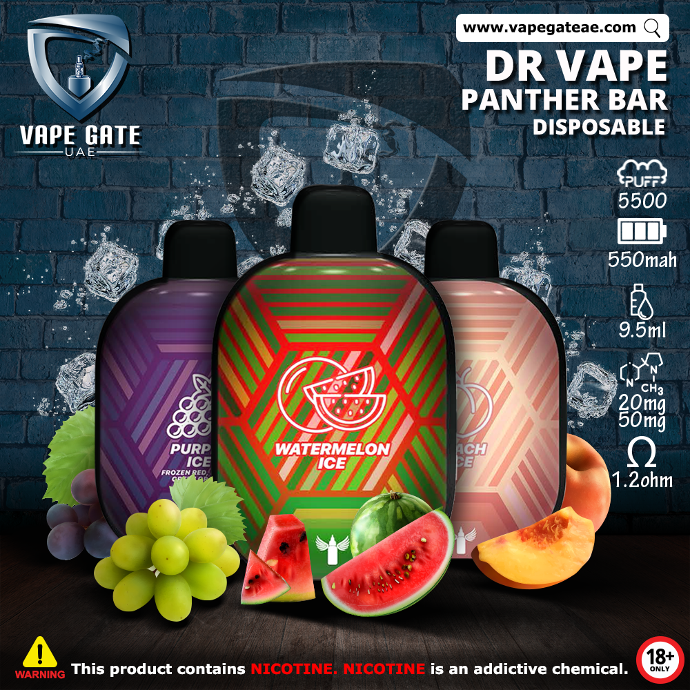 Dr. Vapes - Panther Bar Recharge Disposables Pod Device (5500 Puffs) DUBAI ABU DHABI AL AIN RUWAIS SHARJAH AJMAN KSA