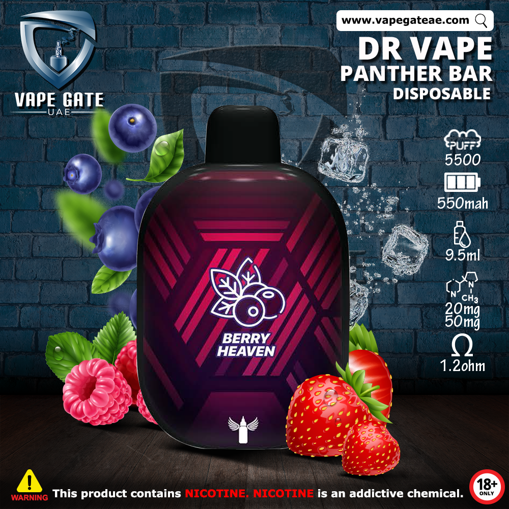 Dr. Vapes - Panther Bar Recharge Disposables Pod Device (5500 Puffs) DUBAI ABU DHABI AL AIN RUWAIS SHARJAH AJMAN KSA