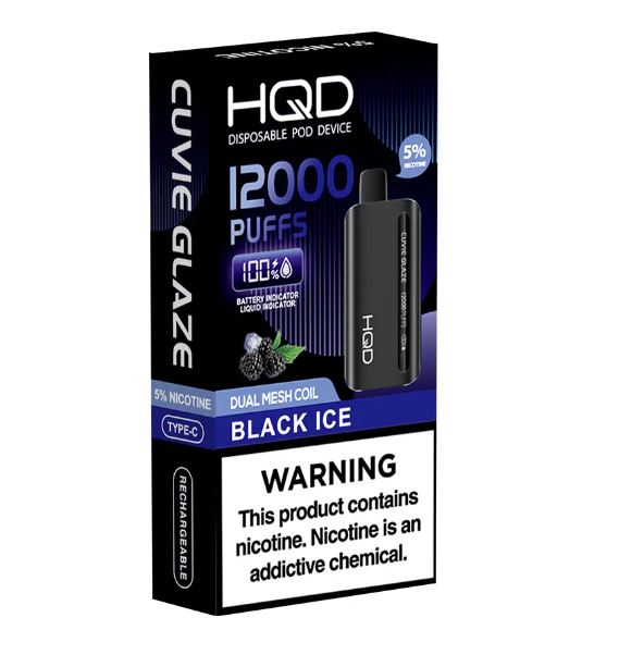 HQD GLAZED RECHARGEABLE DISPOSABLE VAPES (12,000PUFFS)