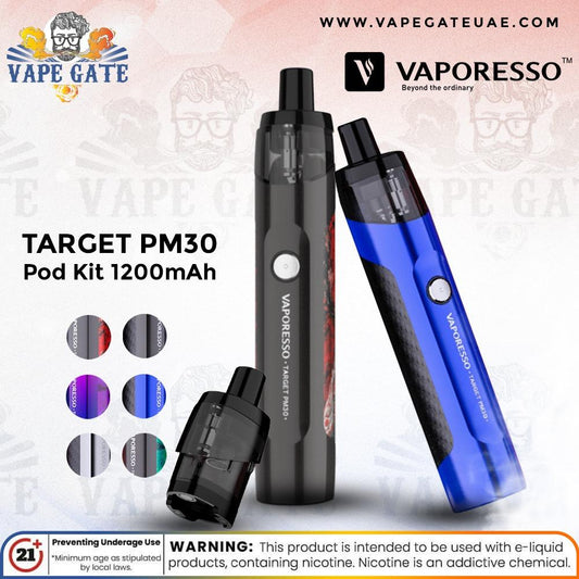 Vaporesso TARGET PM30 Pod Kit 1200mAh Abu Dhabi Dubai UAe, Riyadh Saudi Arabia